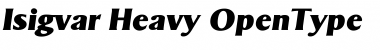 Download Isigvar Heavy Font Title Preview