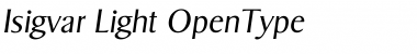 Download Isigvar Light Font Title Preview