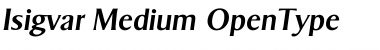 Download Isigvar Medium Font Title Preview