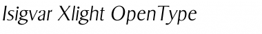 Download Isigvar Xlight Font Title Preview
