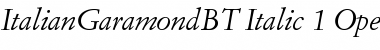 Download Italian Garamond Italic Font Title Preview