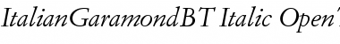 Download Italian Garamond Italic Font Title Preview