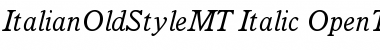 Download Italian Old Style MT Italic Font Title Preview