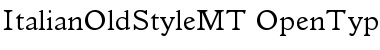 Download Italian Old Style MT Regular Font Title Preview