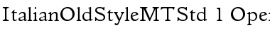 Download Italian Old Style MT Std Regular Font Title Preview