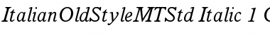 Download Italian Old Style MT Std Italic Font Title Preview