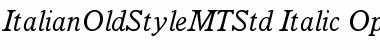 Download Italian Old Style MT Std Italic Font Title Preview