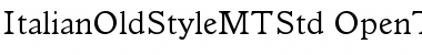 Download Italian Old Style MT Std Regular Font Title Preview
