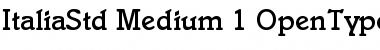 Download Italia Std Medium Font Title Preview