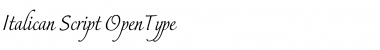 Download Italican Script Regular Font Title Preview