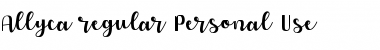 Download Allyca Regular Regular Font Title Preview