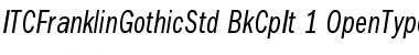 Download ITC Franklin Gothic Std Book Compressed Italic Font Title Preview