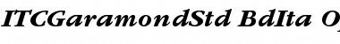 Download ITC Garamond Std Bold Italic Font Title Preview