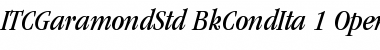Download ITC Garamond Std Book Condensed Italic Font Title Preview