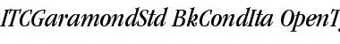 Download ITC Garamond Std Book Condensed Italic Font Title Preview