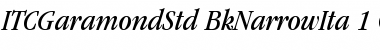 Download ITC Garamond Std Book Narrow Italic Font Title Preview