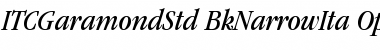 Download ITC Garamond Std Book Narrow Italic Font Title Preview