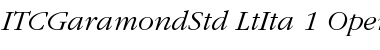 Download ITC Garamond Std Light Italic Font Title Preview