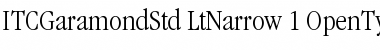 Download ITC Garamond Std Light Narrow Font Title Preview