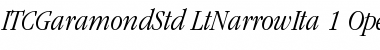 Download ITC Garamond Std Light Narrow Italic Font Title Preview