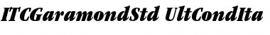 Download ITC Garamond Std Ultra Condensed Italic Font Title Preview
