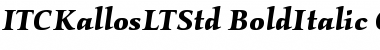 Download ITC Kallos LT Std Bold Italic Font