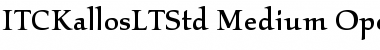 Download ITC Kallos LT Std Medium Font Title Preview