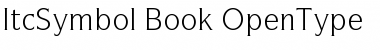 Download ITC Symbol Book Font Title Preview