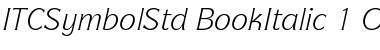 Download ITC Symbol Std Book Italic Font Title Preview