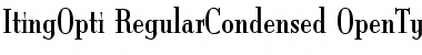 Download ItingOpti RegularCondensed Font Title Preview
