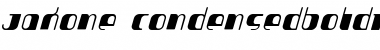 Download Jakone CondensedBoldItalic Font Title Preview