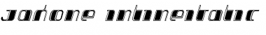 Download Jakone InlineItalic Font Title Preview