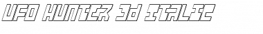 Download UFO Hunte 3D Italic Italic Font Title Preview