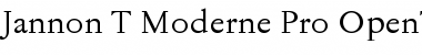 Download Jannon T Moderne Pro Regular Font