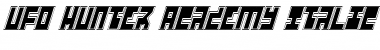 Download UFO Hunter Academy Italic Italic Font Title Preview