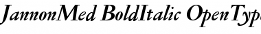 Download Jannon Med Bold Italic Font Title Preview
