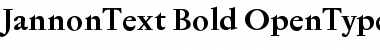 Download Jannon Text Bold Font Title Preview