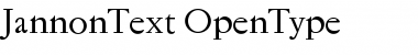 Download Jannon Text Regular Font Title Preview