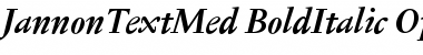Download Jannon Text Med Bold Italic Font Title Preview