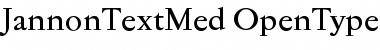 Download Jannon Text Med Regular Font Title Preview