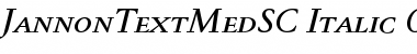 Download Jannon Text Med SC Italic Font Title Preview