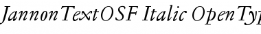 Download Jannon Text OSF Italic Font Title Preview