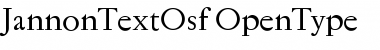 Download Jannon Text OSF Regular Font Title Preview