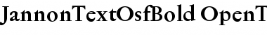 Download Jannon Text OSF Bold Font Title Preview