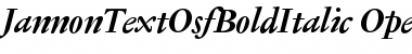 Download Jannon Text OSF Bold Italic Font Title Preview