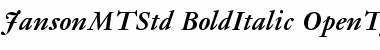 Download Janson MT Std Bold Italic Font Title Preview