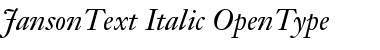 Download JansonText Regular Font Title Preview
