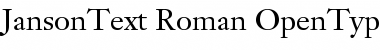 Download JansonText Regular Font Title Preview