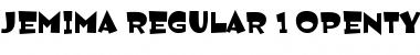 Download Jemima Regular Font Title Preview