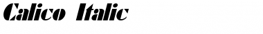 Download Calico Italic Font